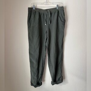 J.Jill Women’s Linen Blend Jogger Pants size M Tall